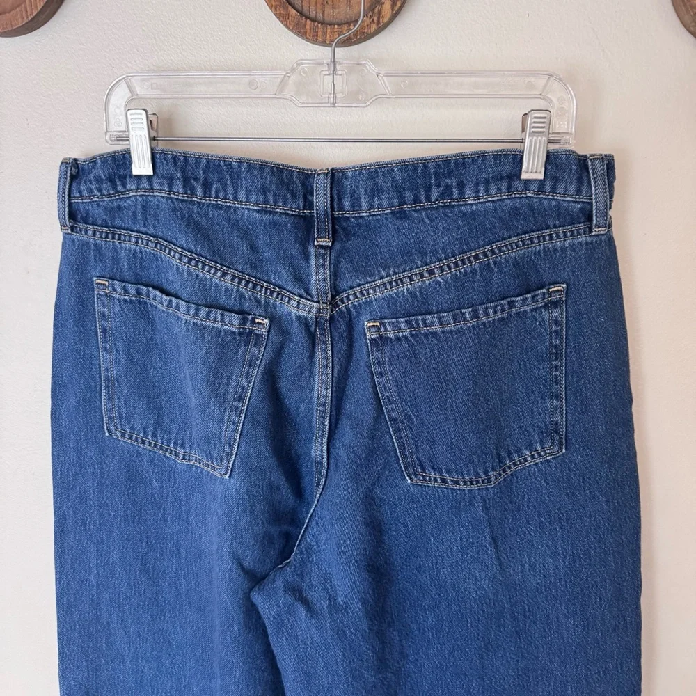 Old navy drapery denim high rise baggy Wide-Leg Denim Jeans size 14 - Picture 7 of 8
